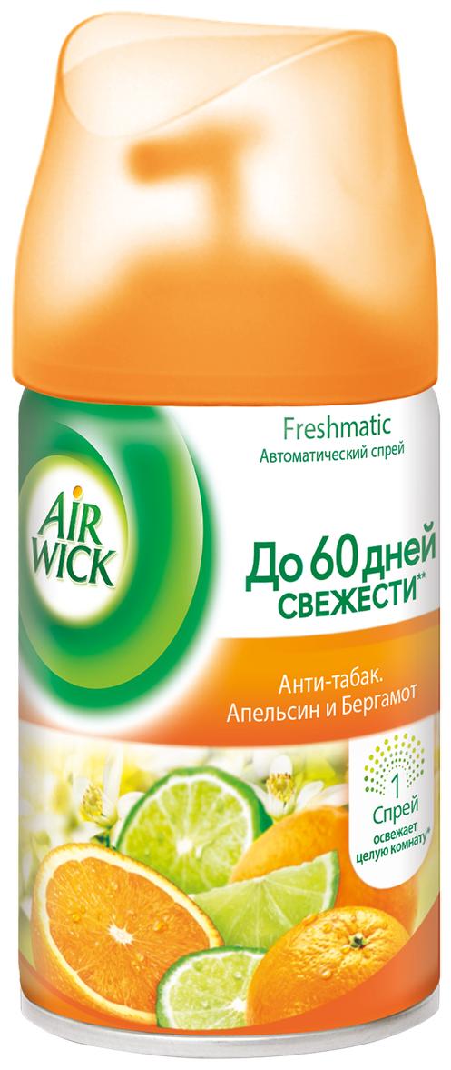 Освежитель воздуха Air Wick сменный Антитабак Апельсин и Бергамот 250 мл., баллон