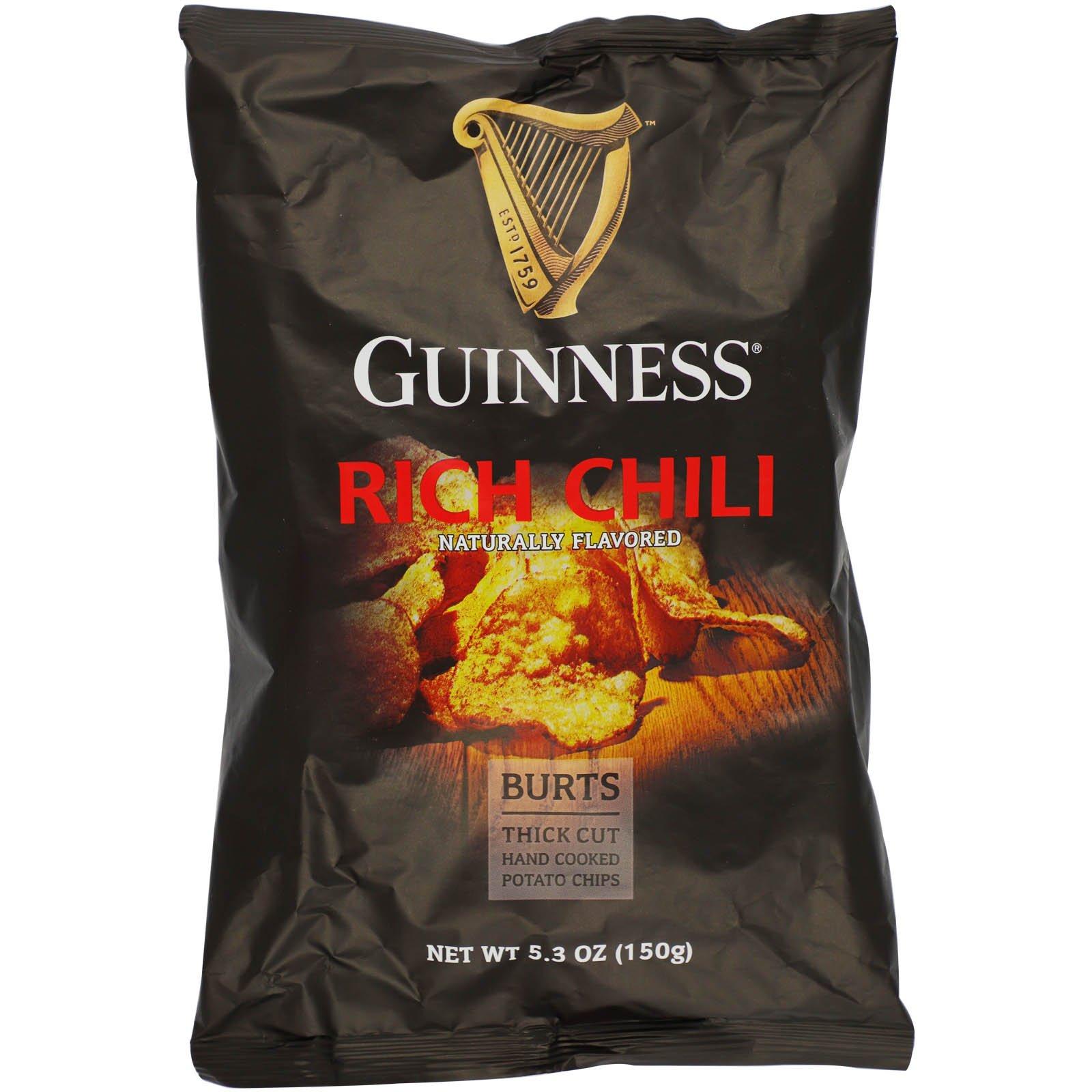 Чипсы Guinness картофельные rich chili potato chips, 150 гр., флоу-пак