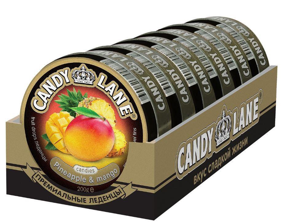Леденцы Candy Lane Ананас и манго 200 гр., ж/б
