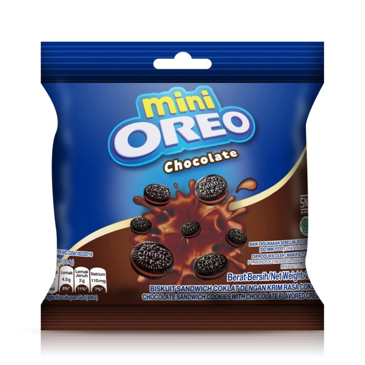 Печенье Oreo Mini с шоколадным кремом 20,4 гр., флоу-пак