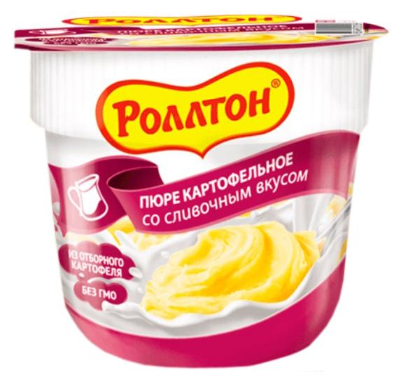 Пюре быстрого приготовления Роллтон картофельное со сливочным вкусом 40 гр., стакан