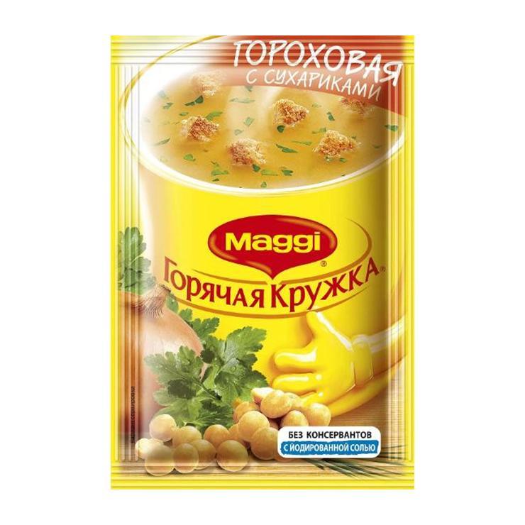 Суп быстрого приготовления Maggi гороховый с сухариками 19 гр., саше