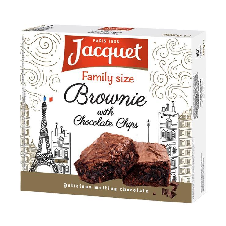Пирожные Jacquet FAMILY BROWNIES шоколадные с кусочками шоколада 285 гр., картон