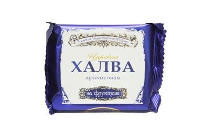 Халва Азовская КФ арахисовая на фруктозе царская 180 гр., флоу-пак