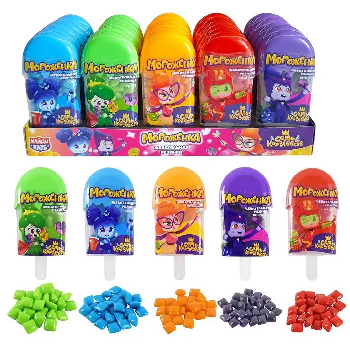 Жевательная резинка Канди Клаб семь королевств Мороженка ассорти 7 гр., пластик