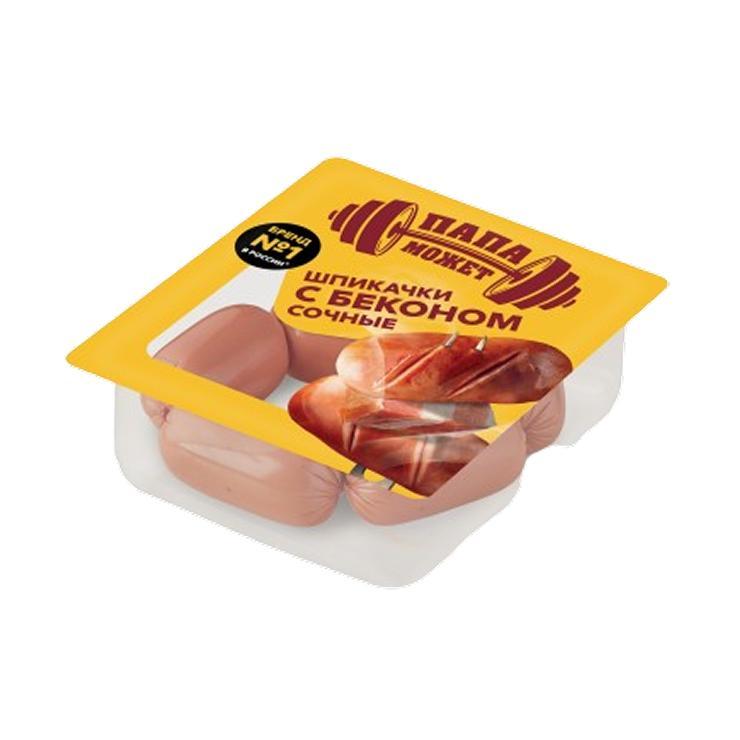 Шпикачки Папа может Сочные с беконом 300 гр., вакуум
