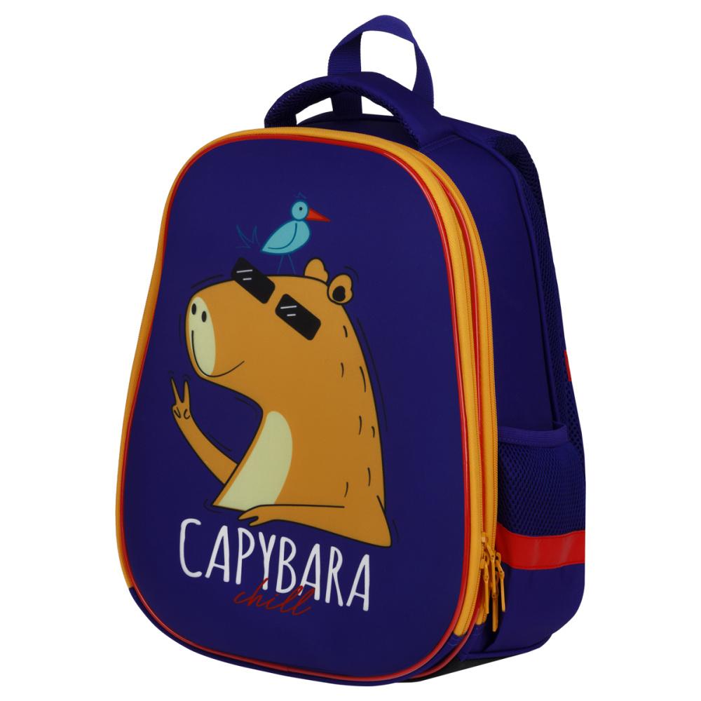 Ранец ArtSpace School Friend Capybara 39 х 30 х 18 см 2 отделения 2 кармана анатомическая спинка., пакет
