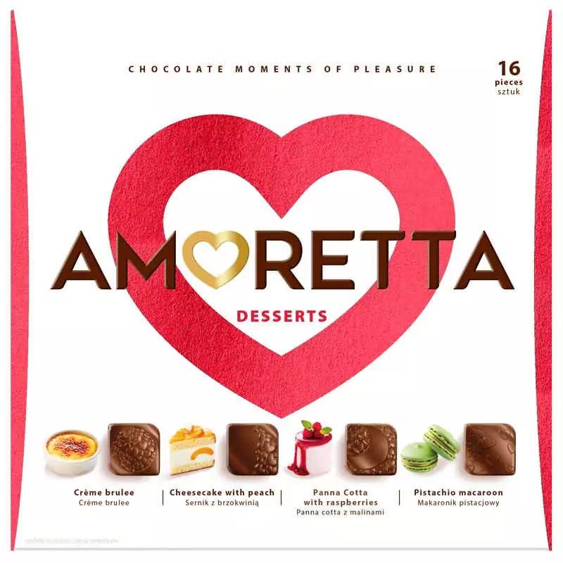 Шоколадный набор Mieszko Amoretta Desserts Chokolates 106 гр., картон