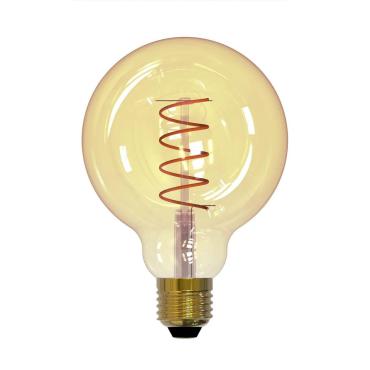 Лампа светодиодная, форма «шар», золотистая колба, спиральная нить, LED-G95-4W/GOLDEN/E27/CW GLV21GO, Uniel Vintage, 150 гр., картонная коробка