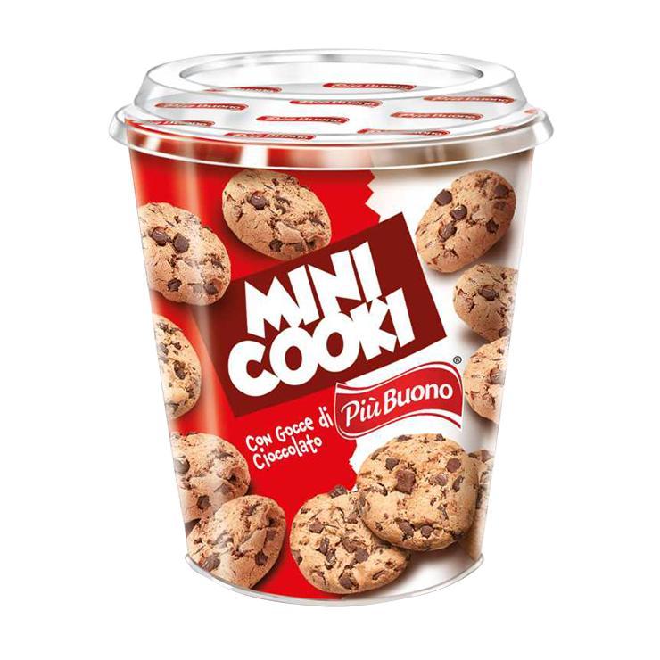 Печенье мини Piu Buono Mini Cooki шоколадная крошка 125 гр., стакан