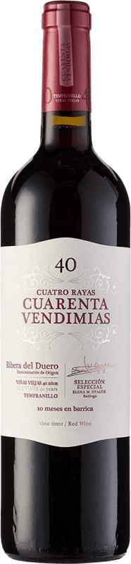 Вино Cuatro Rayas Cuarenta Vendimias Tempranillo Crianza сортовое выдержанное красное сухое 14,5% 750 мл., стекло