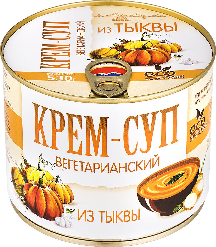 Крем-суп EcoFood вегетарианский из тыквы, 530 гр., ж/б