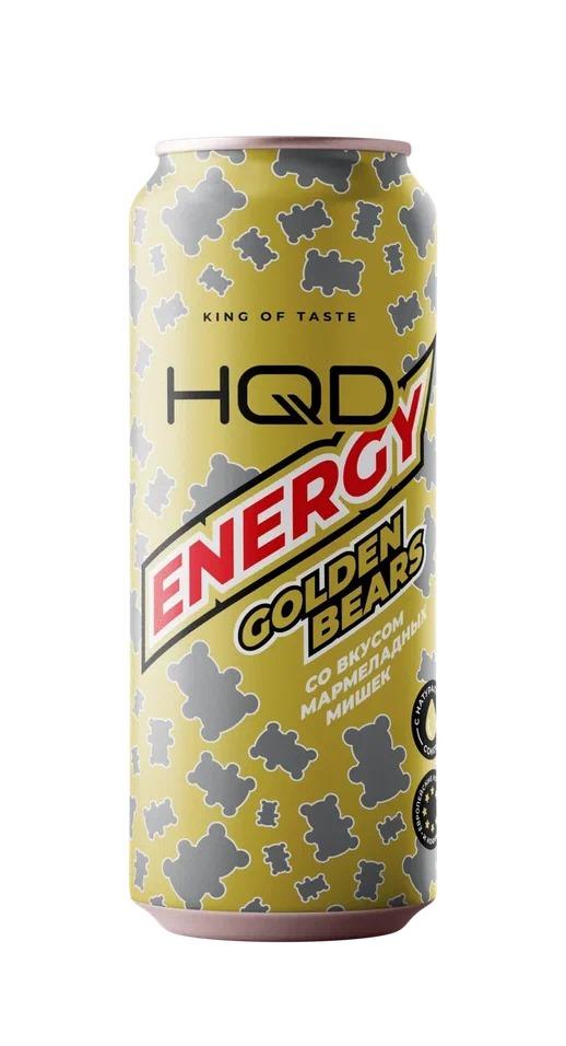 Напиток энергетический HQD Energy Golden Bears 450 мл., ж/б