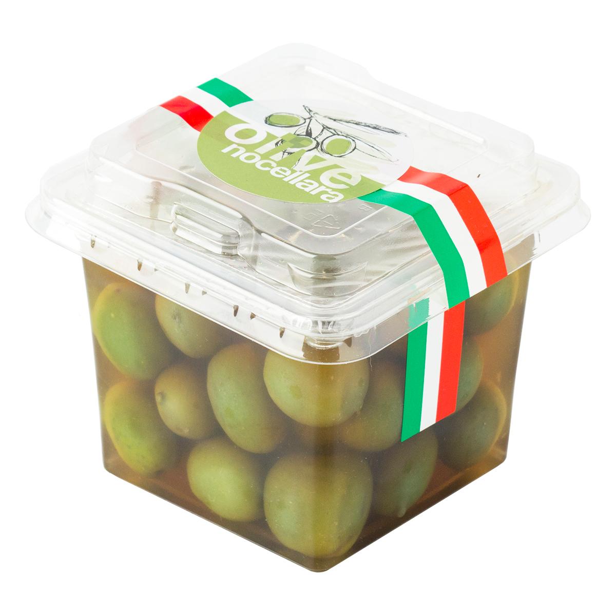 Оливки Cezoni nocellara консервированные с косточкой 350 гр., ПЭТ