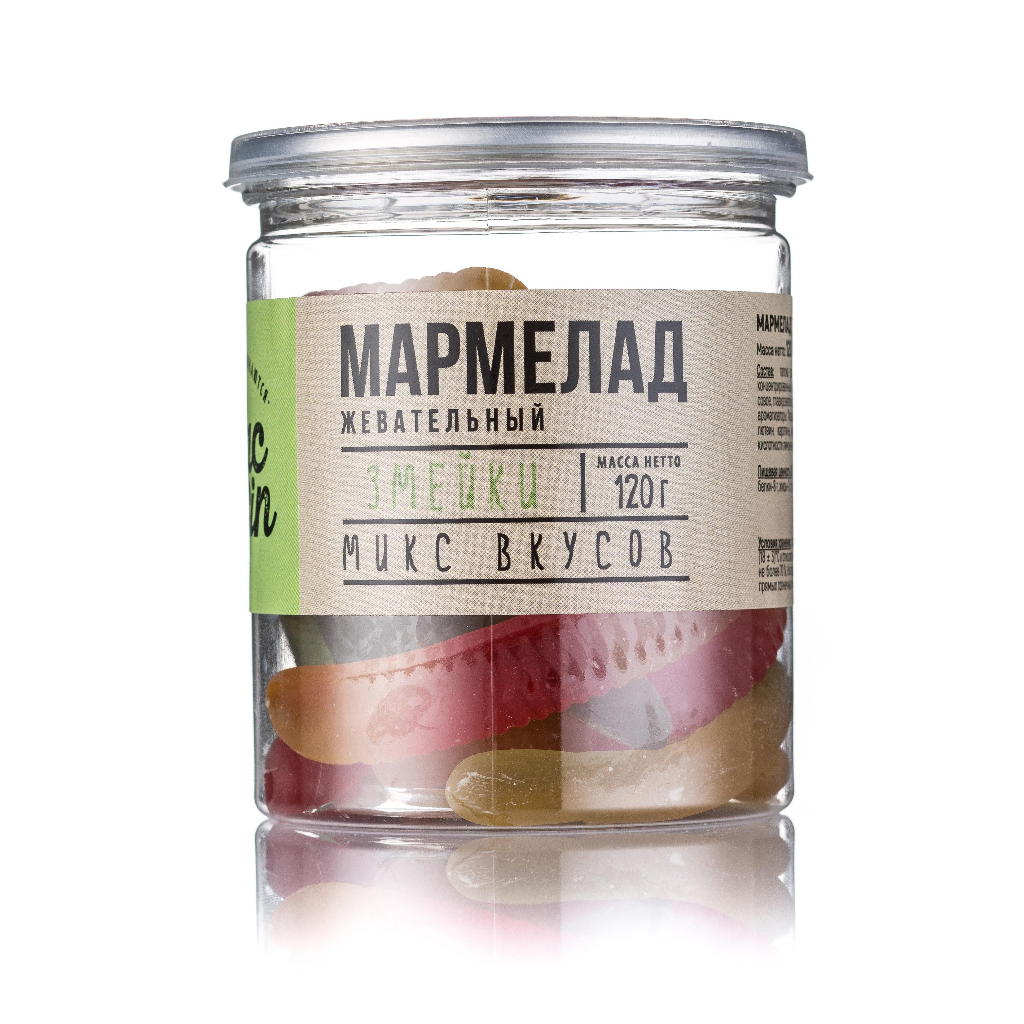 Мармелад жевательный MacGuffin змейки 120 гр., пластик