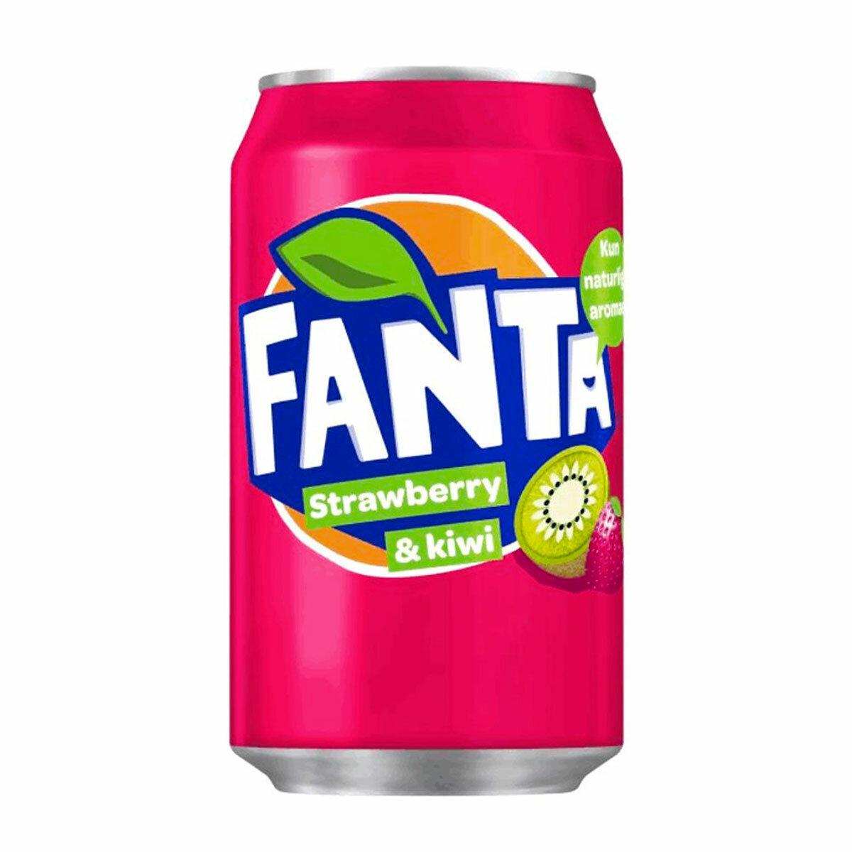 Напиток газированный Fanta клубника киви Германия 330 мл., ж/б