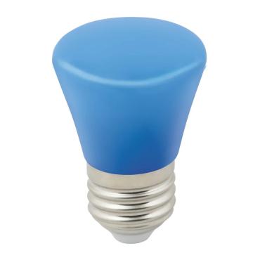 Лампа декоративная светодиодная, форма колокольчик, матовая, цвет синий, LED-D45-1W/BLUE/E27/FR/С BELL, Volpe, 30 гр., картонная коробка