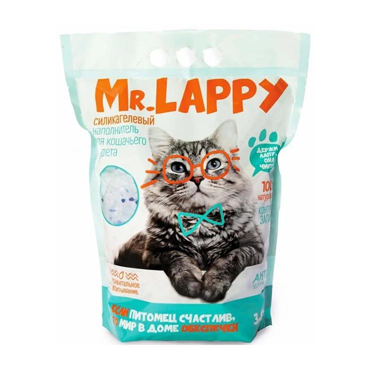 Наполнитель для кошачьего туалета Mr.Lappy силикагелевый с PH индикатором 3,8 л., пакет