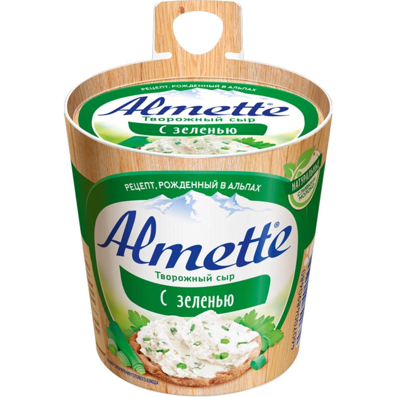 Сыр творожный Almette с зеленью, 150 гр., ПЭТ