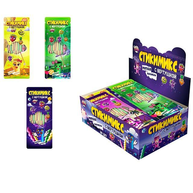 Карамель Fun Candy Lab Стикимикс с вертушкой мягкая 5 гр., саше