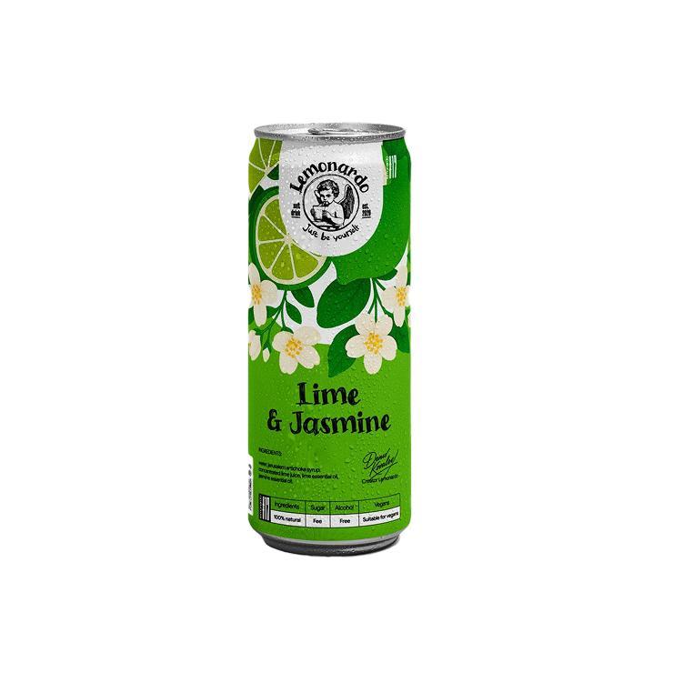 Напиток газированный Lemonardo Lime & Jasmine лайм и жасмин без сахара 330 мл., ж/б