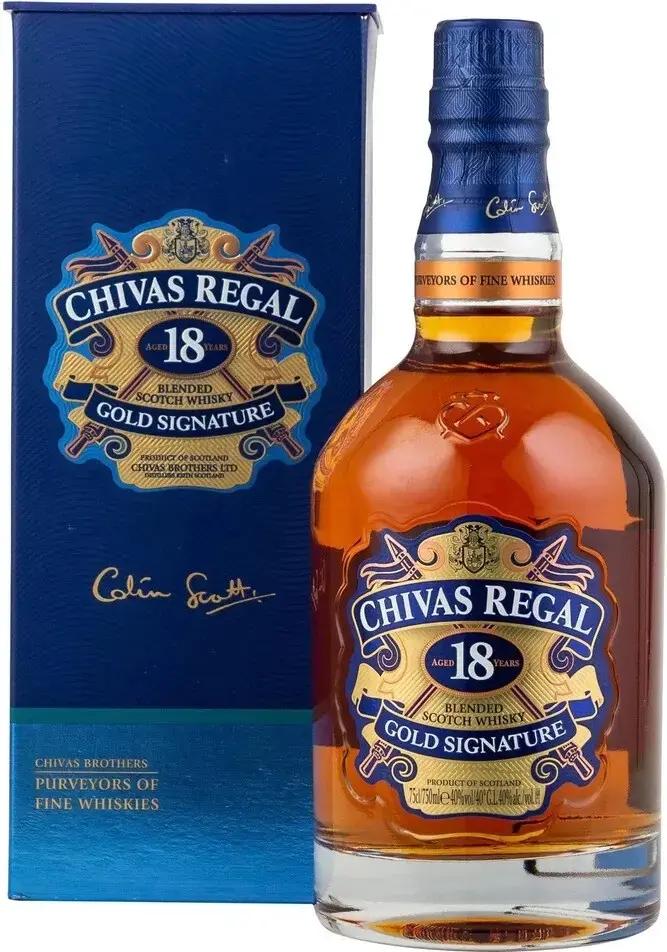 Виски Chivas Regal шотландский купажированный 18 лет 40% 750 мл., стекло