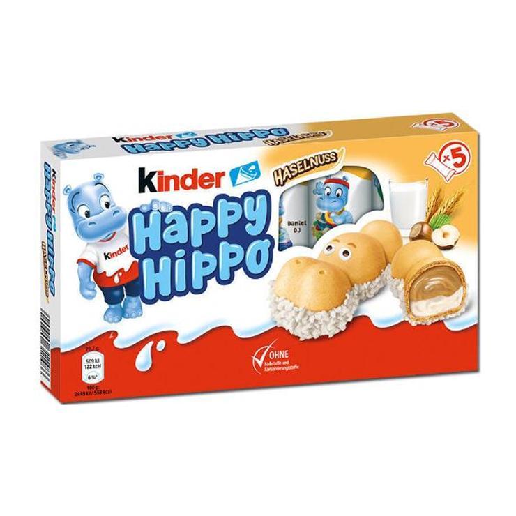 Батончик вафельный Kinder Happy Hippo фундук 103,5 гр., картон