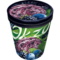 Мороженое Эkzo черника-ежевика, 520 гр., пластиковый стакан