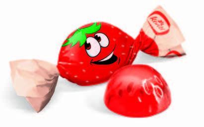 Конфеты Konti Живинка клубника, 1 кг., флоу-пак