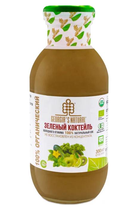 Сок GEORGIA'S NATURAL Organic коктейль зеленый холодного отжима 300 мл., стекло