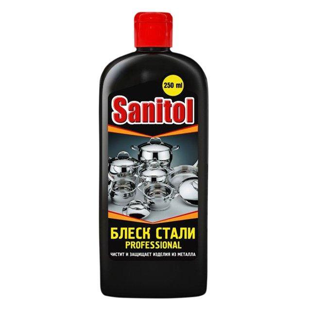 Чистящее средство Sanitol Professional Блеск стали Для чистки металла, 250 мл.,