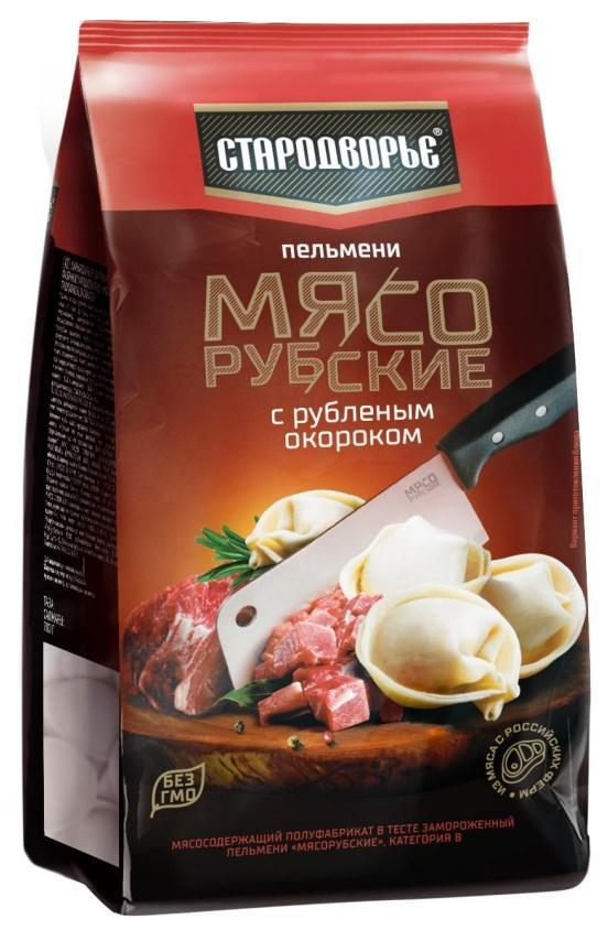 Пельмени Стародворье мясорубские с рубленым окороком 700 гр., флоу-пак