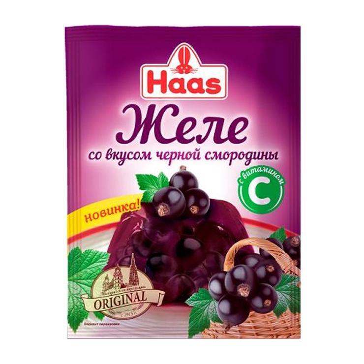 Желе Haas десертное черная смородина 50 гр., саше