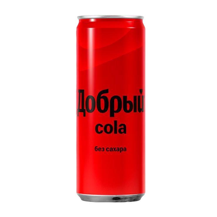 Напиток газированный Добрый Кола без сахара 330 мл., ж/б