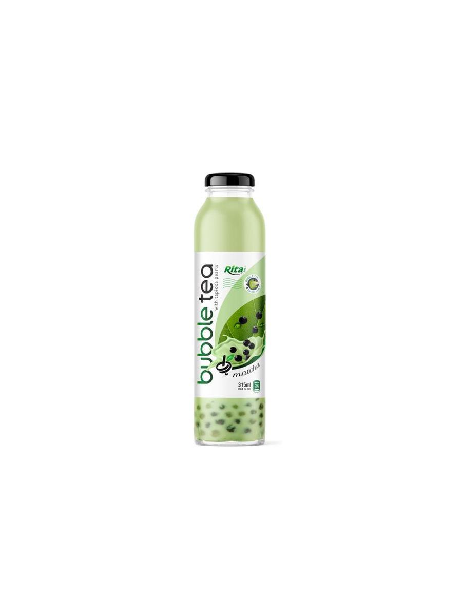 Чай холодный Rita Bubble milk tea Matcha с шариками из Конжака 315 мл., стекло