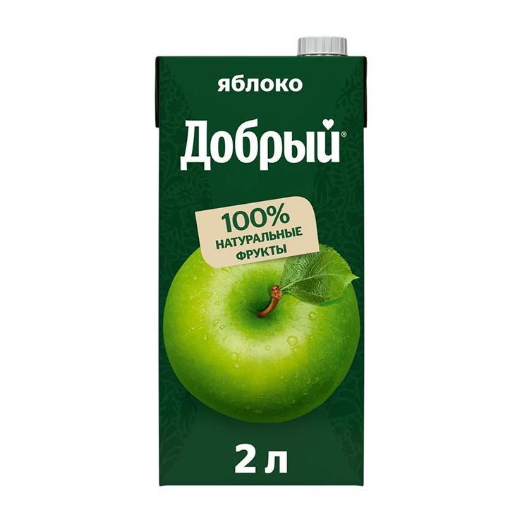 Нектар Добрый фермерские яблочки 2 л., тетра-пак