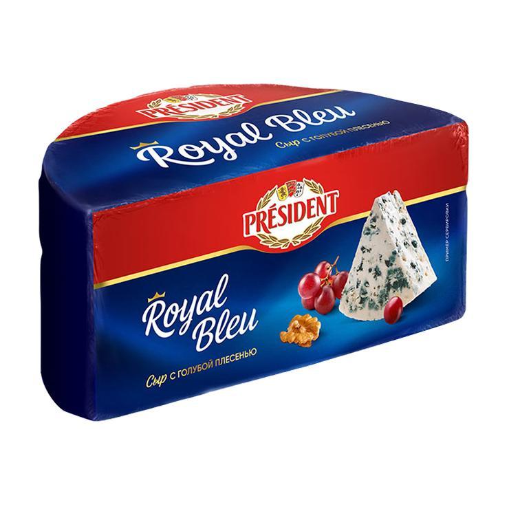 Сыр President roual blue с голубой плесенью 1,2 кг., фольга