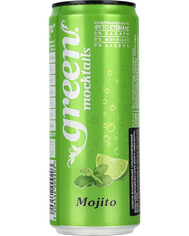 Напиток Green Мохито безалкогольный газированный сокосодержащий 330 мл.. ж/б