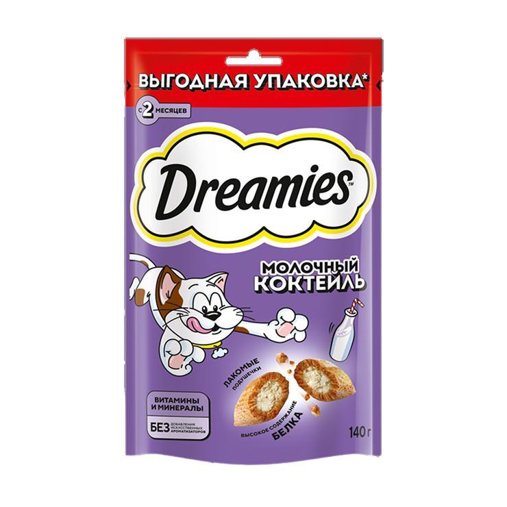 Лакомство для кошек Dreamies с добавлением молока 140 гр., пауч