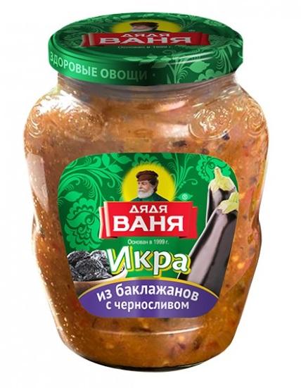 Закусочка Дядя Ваня Икра из баклажанов на мангале 370 гр., стекло