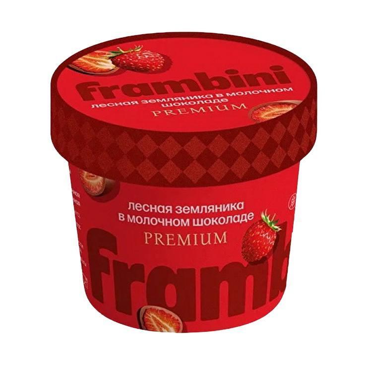 Лесная земляника Frambini в молочном бельгийском шоколаде 60 гр., картон