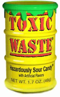 Конфеты кислые Toxic Waste копилка, 48 гр., пластиковая банка