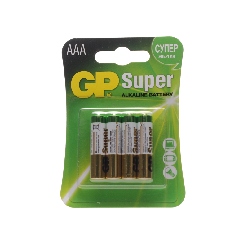 Батарейки GP Super Alkaline ААА 4 шт