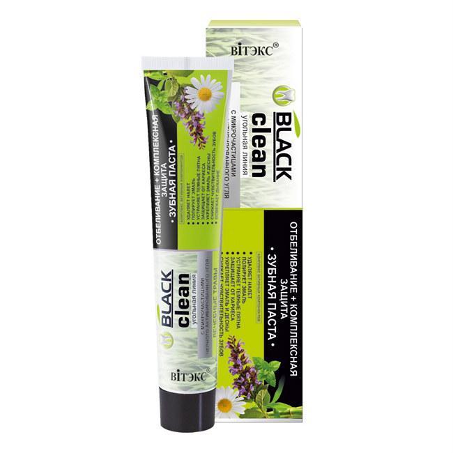 Зубная паста Витэкс Black Clean Отбеливание + комплексная защита Лечебные травы