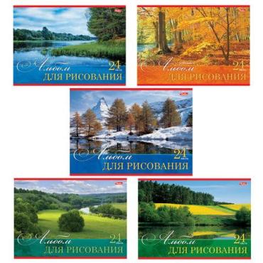 Альбом для рисования Hatber Русские просторы обложка картон, 205х290 мм, А4, 24 листа