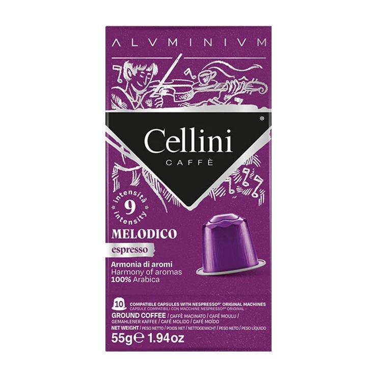 Кофе Cellini Melodico 100% Arabica в капсулах 10 шт. 55 гр., картон