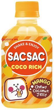 Напиток негазированный SAC SAC COCO RICH манго с кусочками кокосового желе Южная Корея 280 мл., ПЭТ