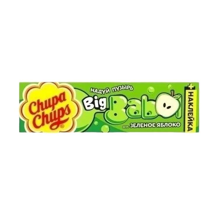 Жевательная резинка Chupa Chups big babol зеленое яблоко 20 гр., бумага