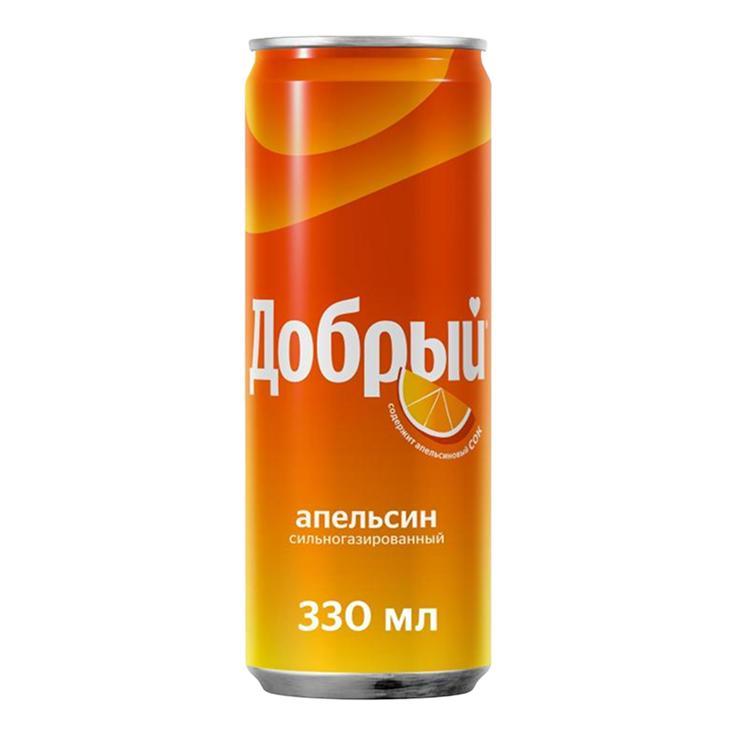 Лимонад Добрый апельсин 330 мл., ж/б