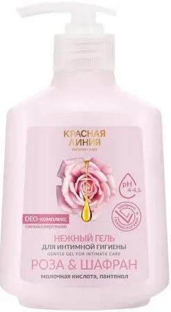 Гель для интимной гигиены Красная Линия Роза и шафран 250 мл., флакон с дозатором